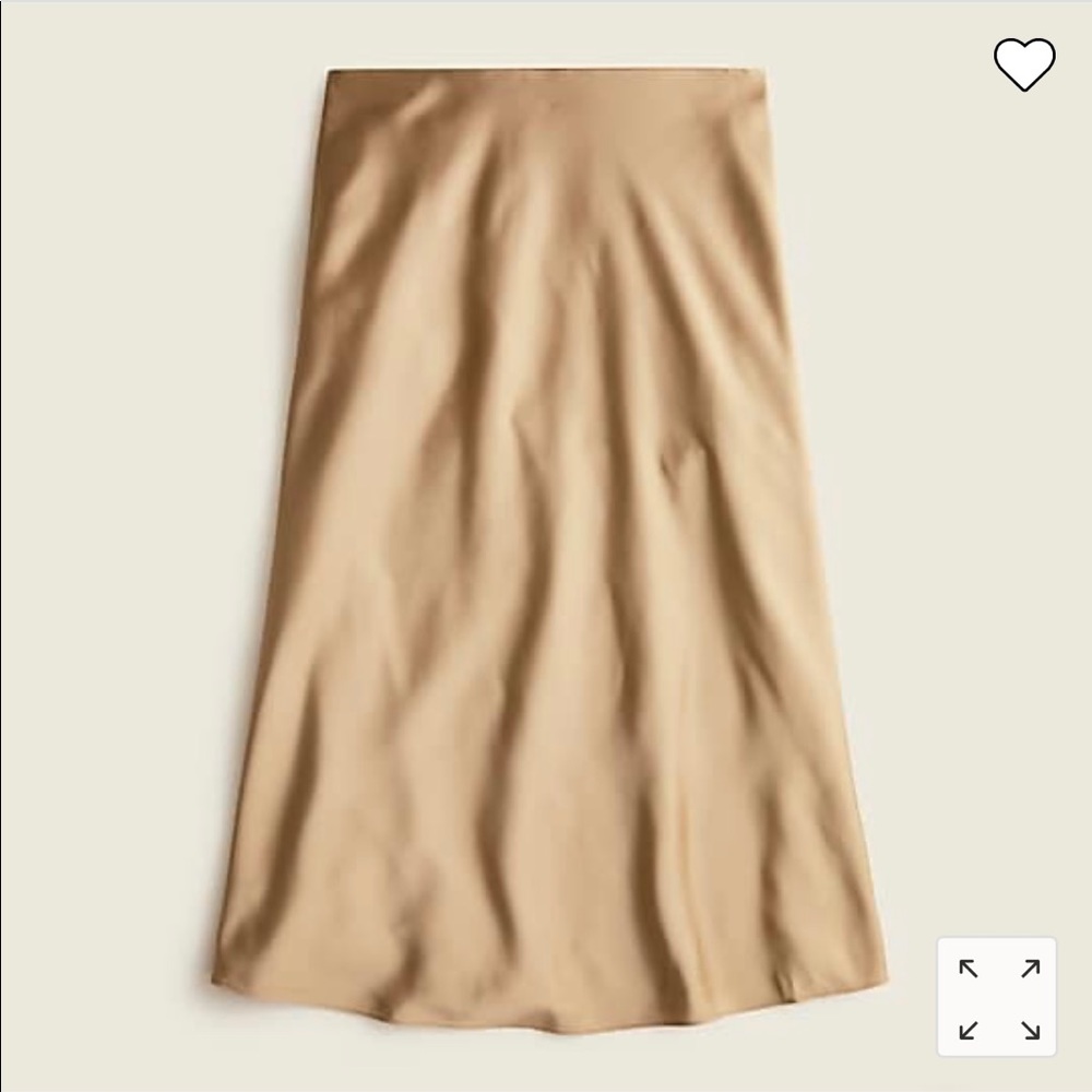 Jcrew camel slip skirt, neutral gold like Jenni Kayne